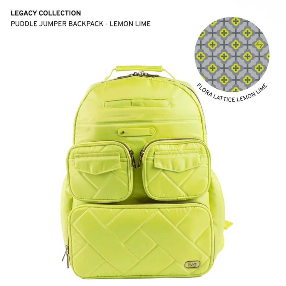 Lug Legacy Collection Puddle Jumper Backpack NWT Lemon Lime